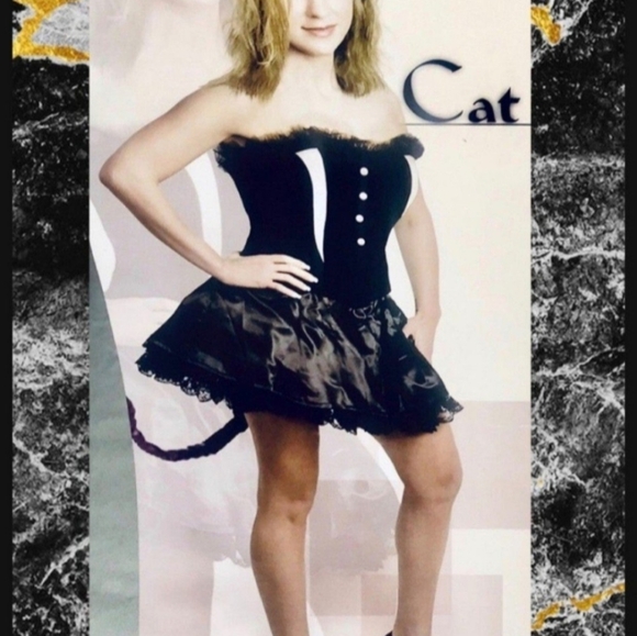 SUNNYWOOD BRAND "MOONLIGHT KITTEN!" WOMENS BLACK CAT COSTUME SIZE S/M NEW! - Picture 12 of 12